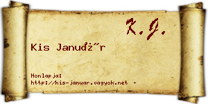 Kis Január névjegykártya